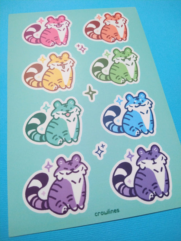 Colorful Tiger Sticker Sheet
