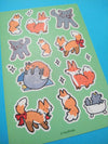 Fox Wolf Sticker Sheet