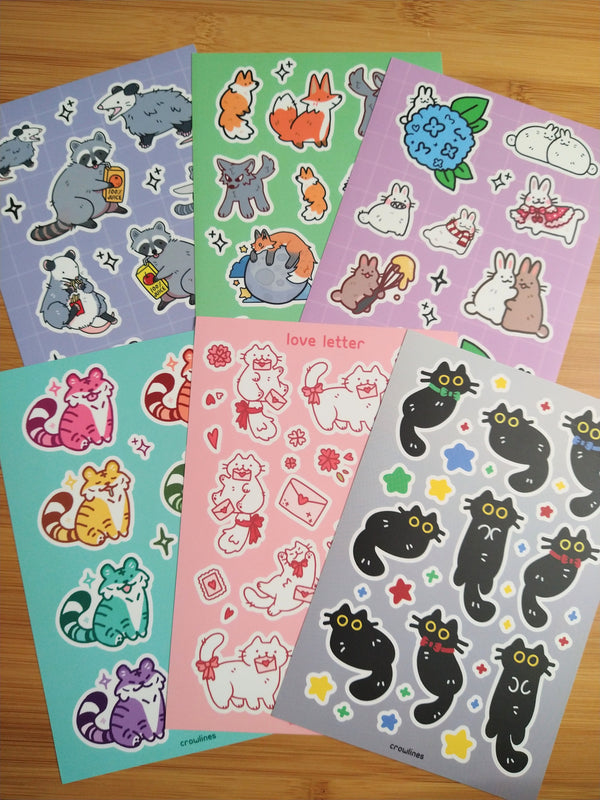 Raccoon Opossum Sticker Sheet