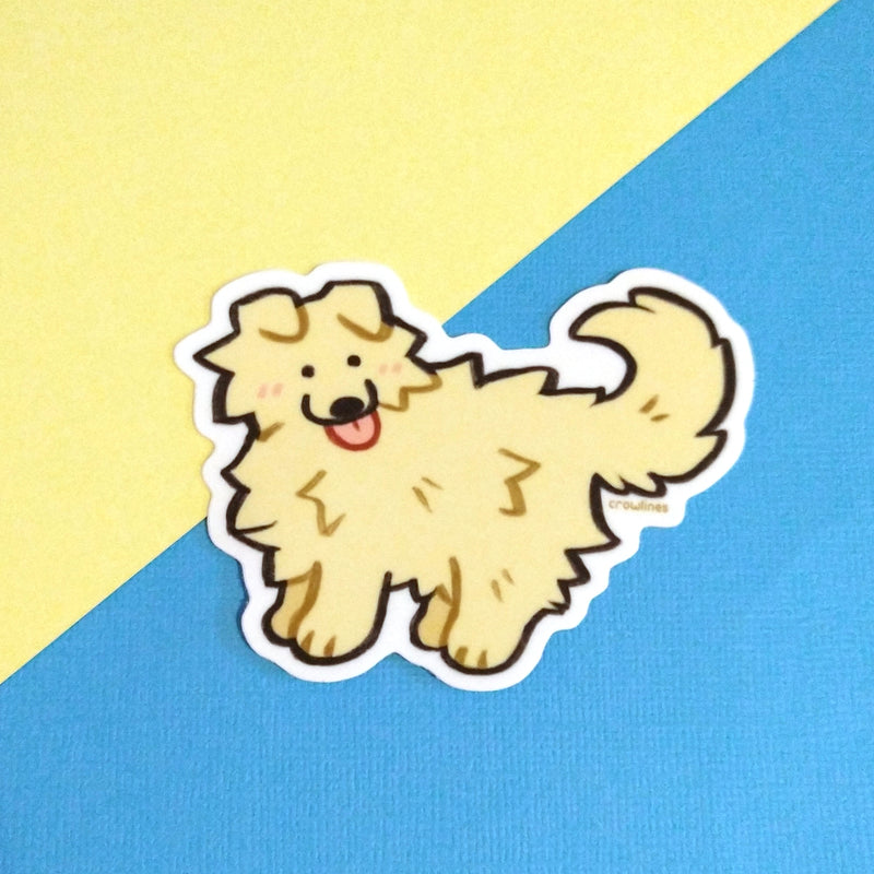 Fluffy Puppy (Golden) Sticker