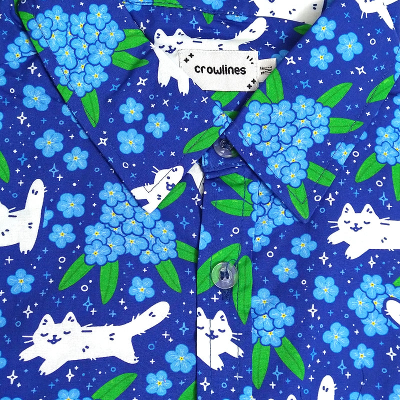 Forget Me Not (Midnight) Button Up Shirt