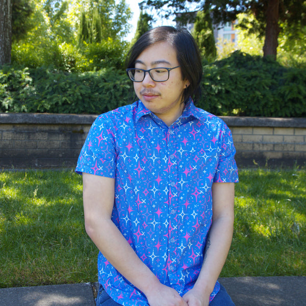 Galactic Sparkle Button Up Shirt