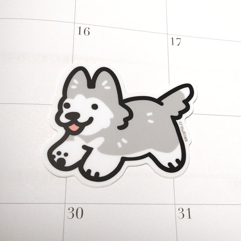 Gray Husky Sticker