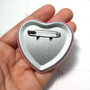 Pink Hydrangea Bunny Heart Pinback Button