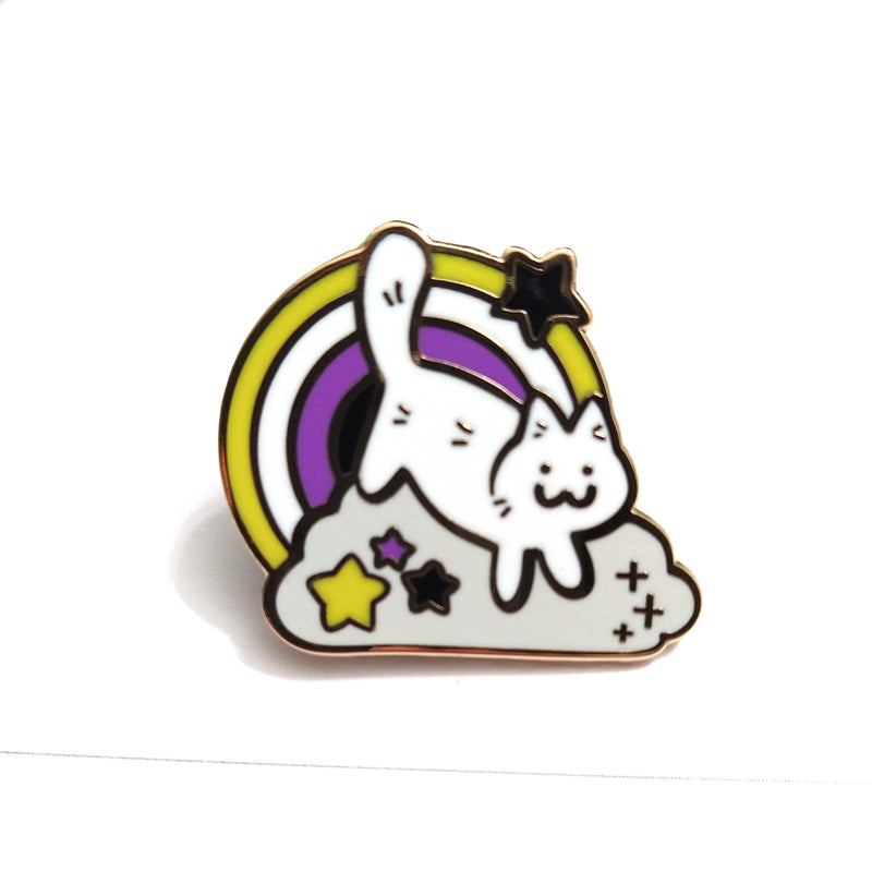 Nonbinary Kitty Pride Enamel Pin