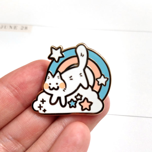 Trans Kitty Pride Enamel Pin