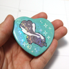 Striped Skunk Heart Pinback Button