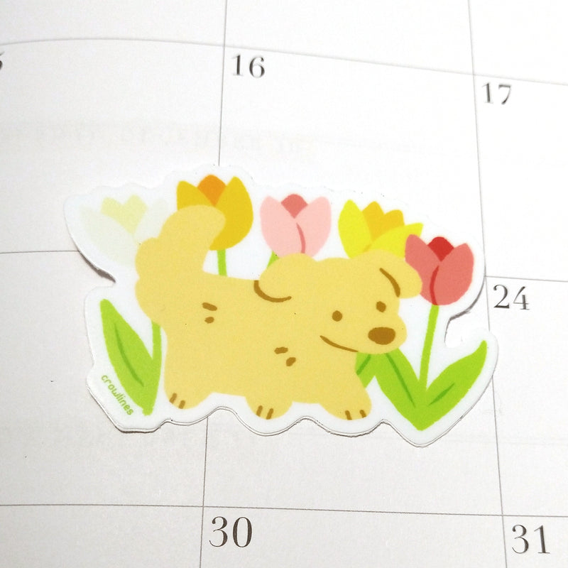 Tulip Dog Sticker
