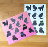 Black Cat Clear Sticker Sheet