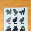 Black Cat Clear Sticker Sheet