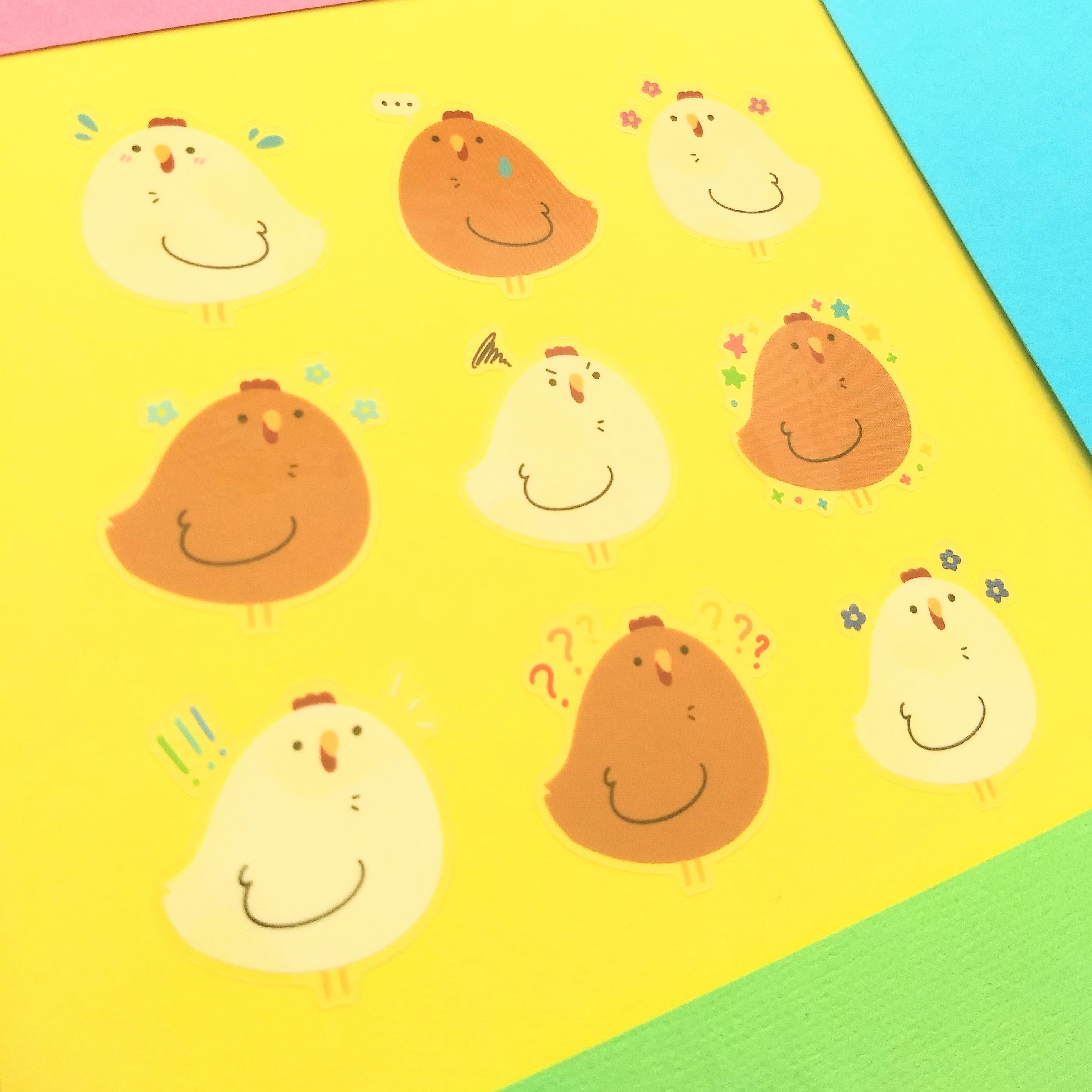 Chicken Sticker Sheets Chicken Sticker Sheet | crowlines