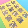 Gray Tabby Cat Sticker Sheet