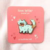 Love Letter Cat Enamel Pin