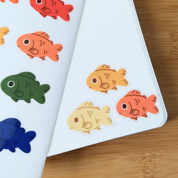 Rainbow Fish Clear Sticker Sheet