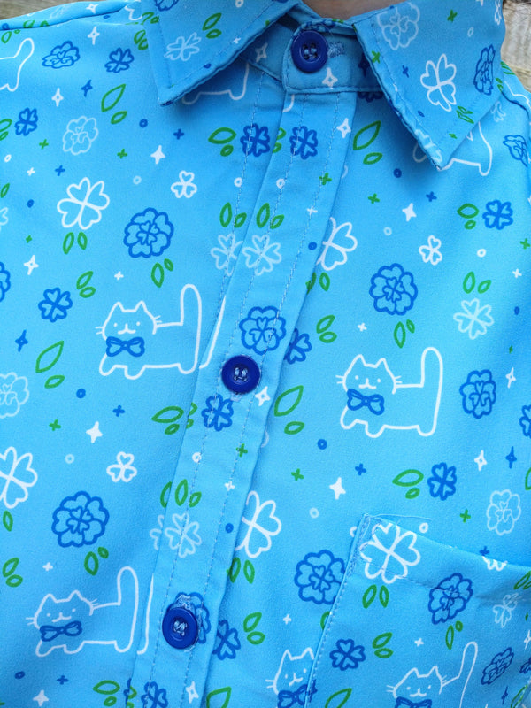 Fields of Blue Button Up Shirt