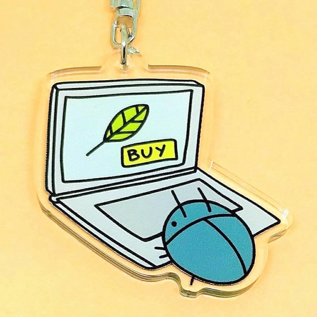 Computer Bug Keychain | crowlines
