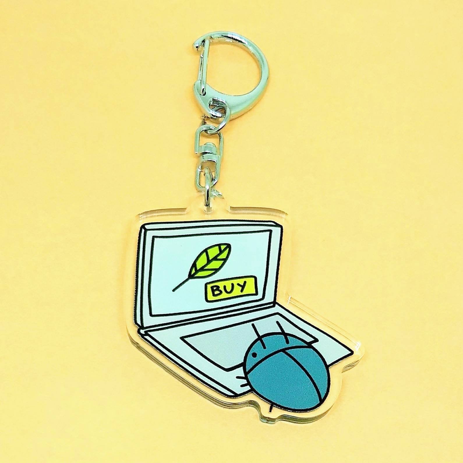 Keychain Computer Mouse Computer Bug Keychain | crowlines