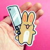 Cleaver Bunny Sticker