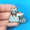 Knife Raccoon Enamel Pin